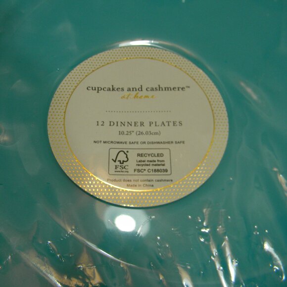 Plastic Plates and Cups/Glasses Blue Turquoise Picnic Ourdoor Reusable NIP - Picture 2 of 4